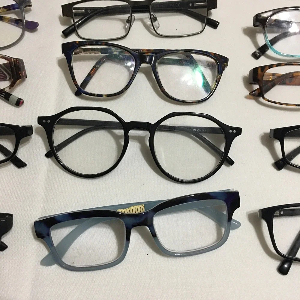 Lot of 26 Unbranded Eyeglasses Frames Unisex Mixed Multicolor Assorted Shapes